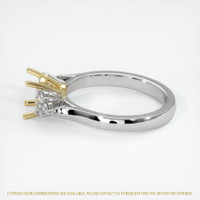 14K Yellow & White Accent Stones Ring Setting Image