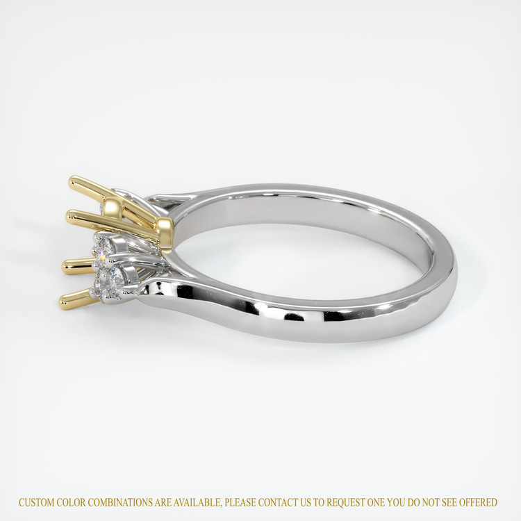 14K Yellow & White Accent Stones Ring Setting