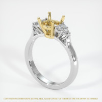18K Yellow & White Accent Stones Ring Setting Video