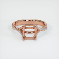 14K Rose Gold Pave Ring Setting Image