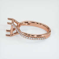 14K Rose Gold Pave Ring Setting Image