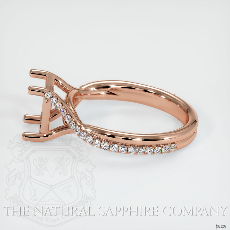 14K Rose Gold Pave Ring Setting