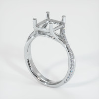 10K White Gold Pave Ring Setting Video
