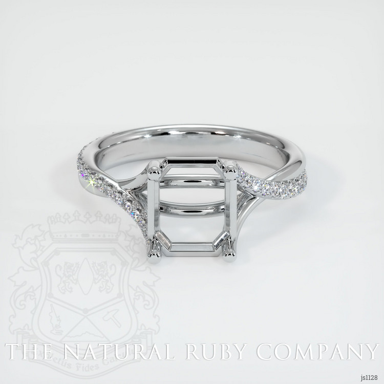 14K White Gold Pave Ring Setting