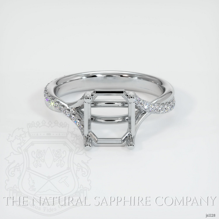 18K White Gold Pave Ring Setting