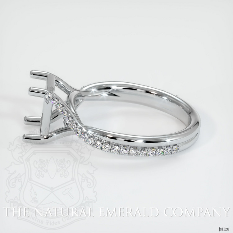 18K White Gold Pave Ring Setting