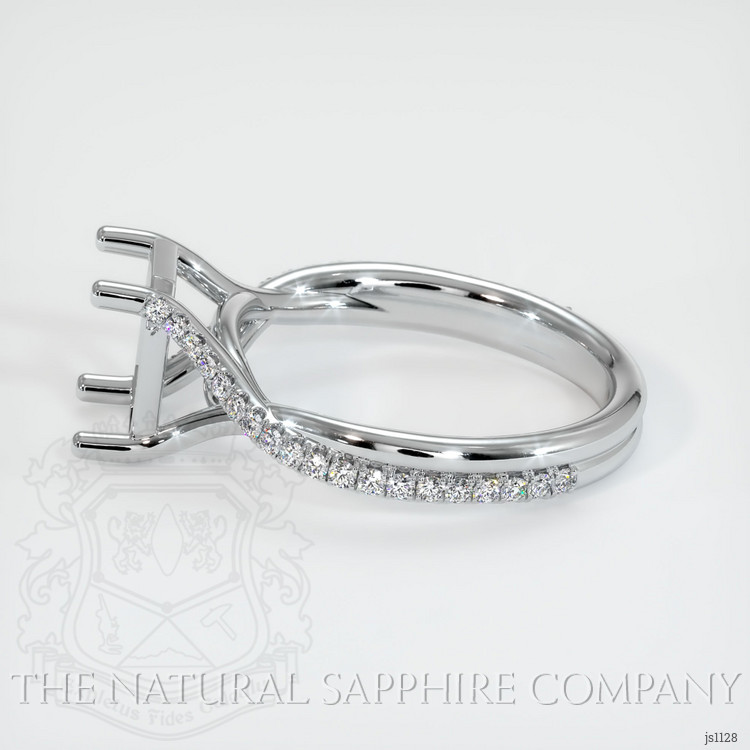 18K White Gold Pave Ring Setting