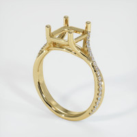 10K Yellow Gold Pave Ring Setting Video