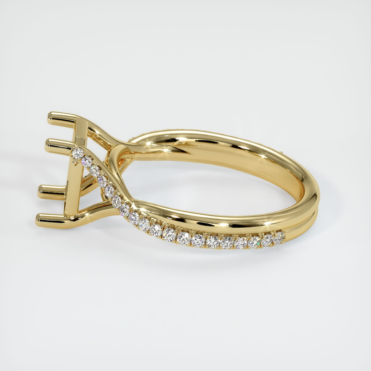 14K Yellow Gold Pave Ring Setting