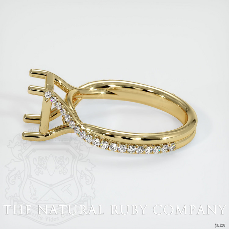 14K Yellow Gold Pave Ring Setting