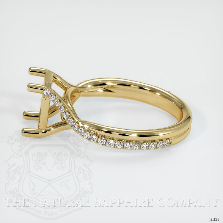 14K Yellow Gold Pave Ring Setting