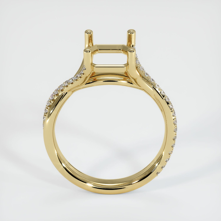 14K Yellow Gold Pave Ring Setting