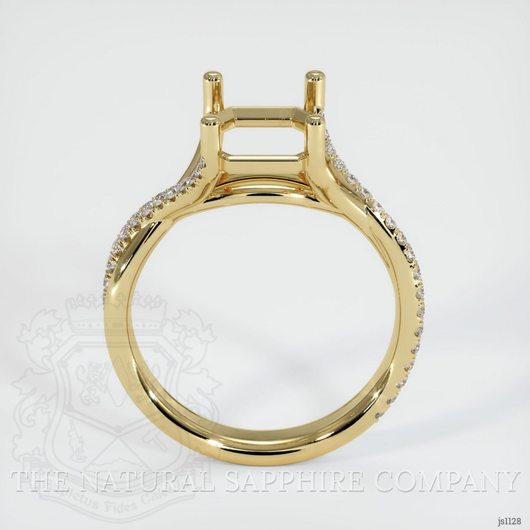 14K Yellow Gold Pave Ring Setting