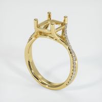 18K Yellow Gold Pave Ring Setting Video