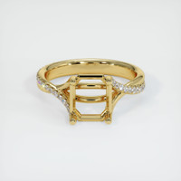 18K Yellow Gold Pave Ring Setting Image