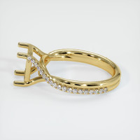 18K Yellow Gold Pave Ring Setting Image