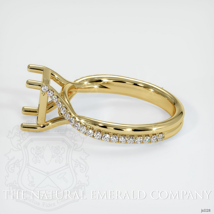 18K Yellow Gold Pave Ring Setting