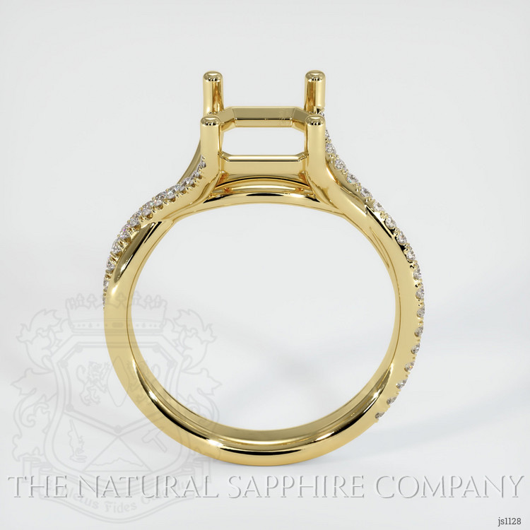 18K Yellow Gold Pave Ring Setting