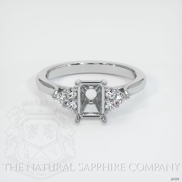 Platinum 950 Accent Stones Ring Setting