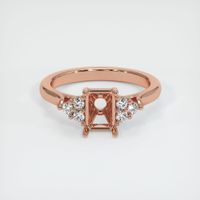 14K Rose Gold Accent Stones Ring Setting Image