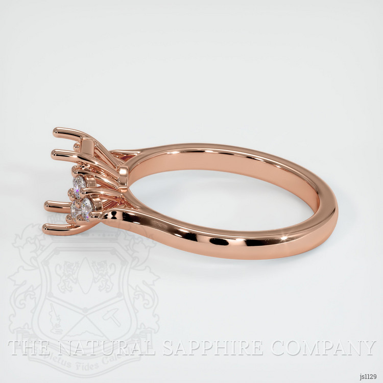 14K Rose Gold Accent Stones Ring Setting