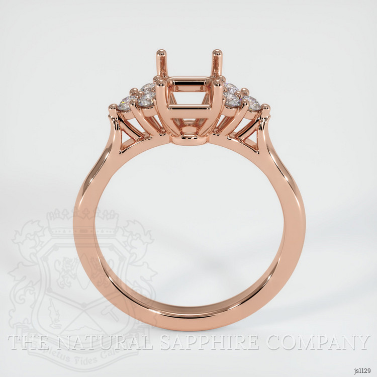 14K Rose Gold Accent Stones Ring Setting