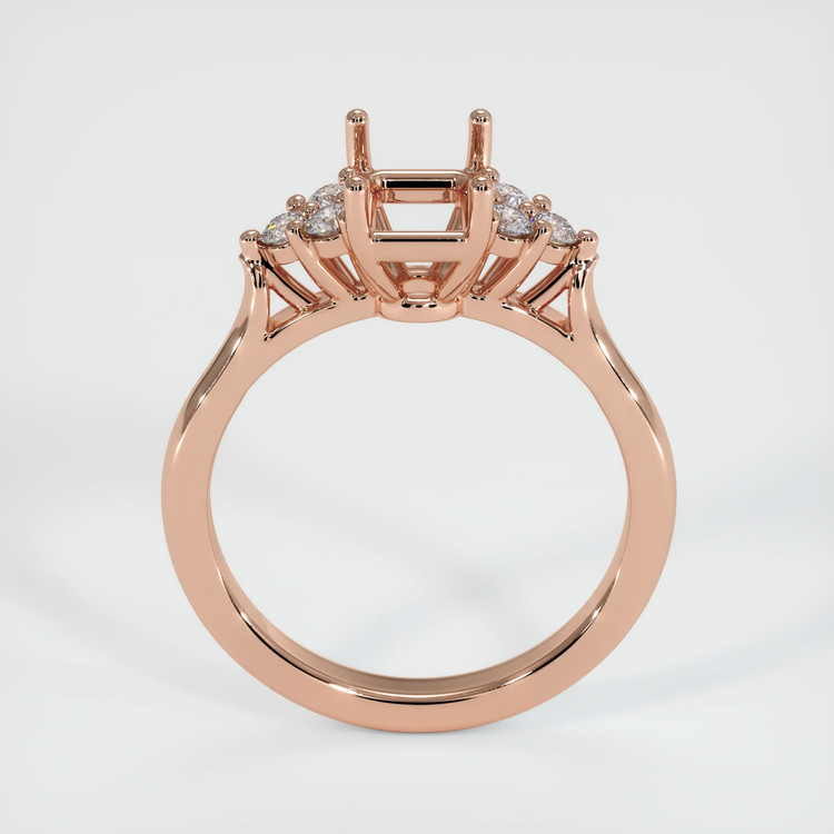 14K Rose Gold Accent Stones Ring Setting