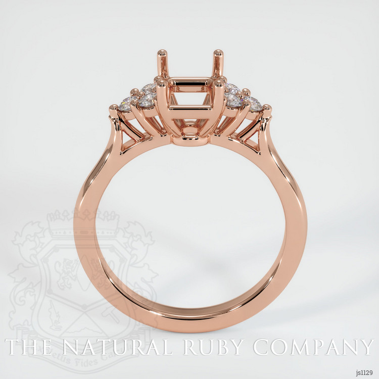 14K Rose Gold Accent Stones Ring Setting