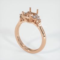 18K Rose Gold Accent Stones Ring Setting Video