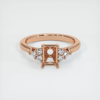 18K Rose Gold Accent Stones Ring Setting Image
