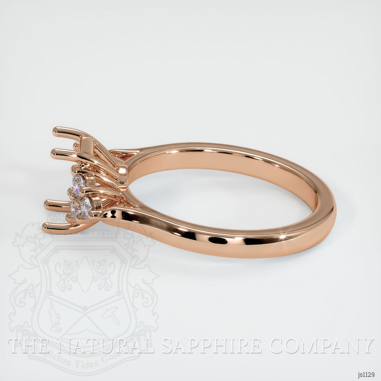 18K Rose Gold Accent Stones Ring Setting