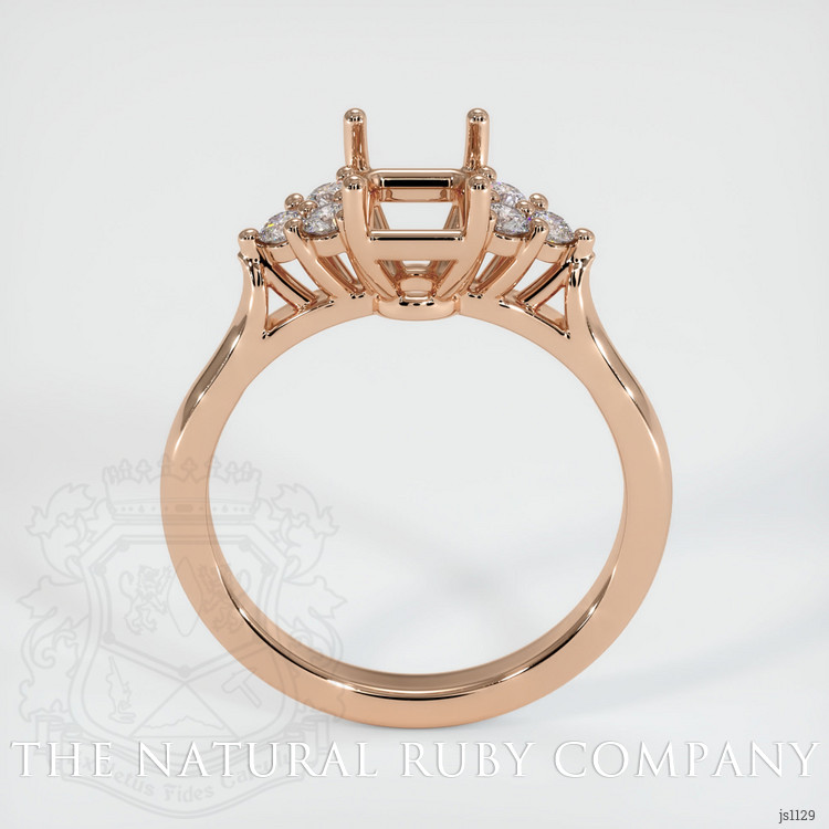 18K Rose Gold Accent Stones Ring Setting