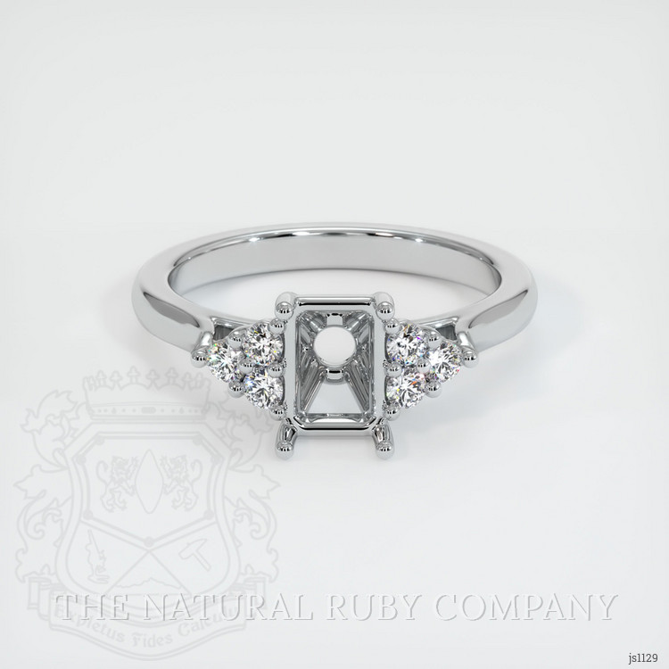 Silver Accent Stones Ring Setting