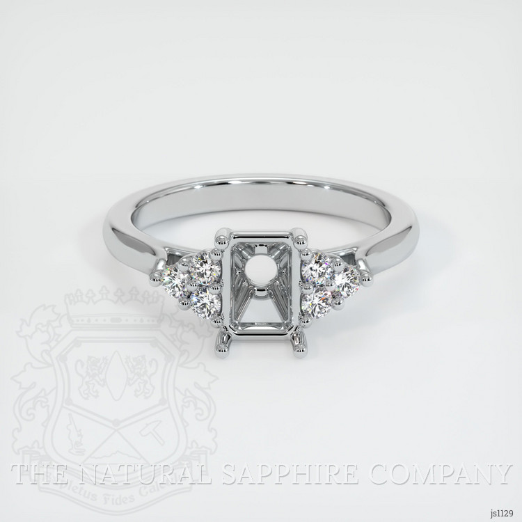 10K White Gold Accent Stones Ring Setting