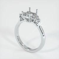 18K White Gold Accent Stones Ring Setting Video