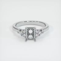 18K White Gold Accent Stones Ring Setting Image