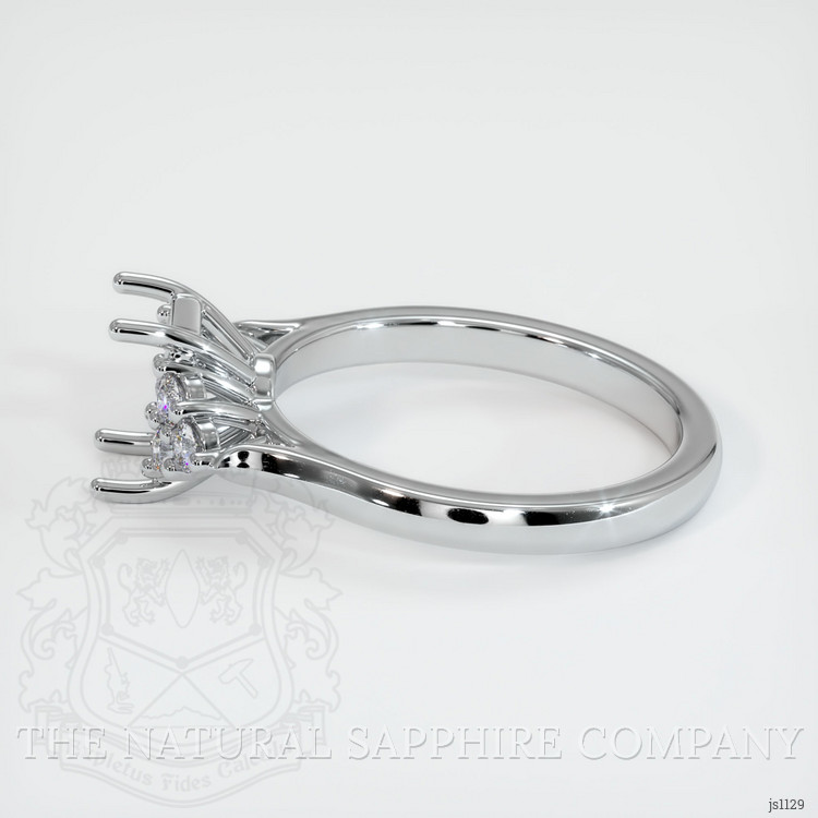 18K White Gold Accent Stones Ring Setting