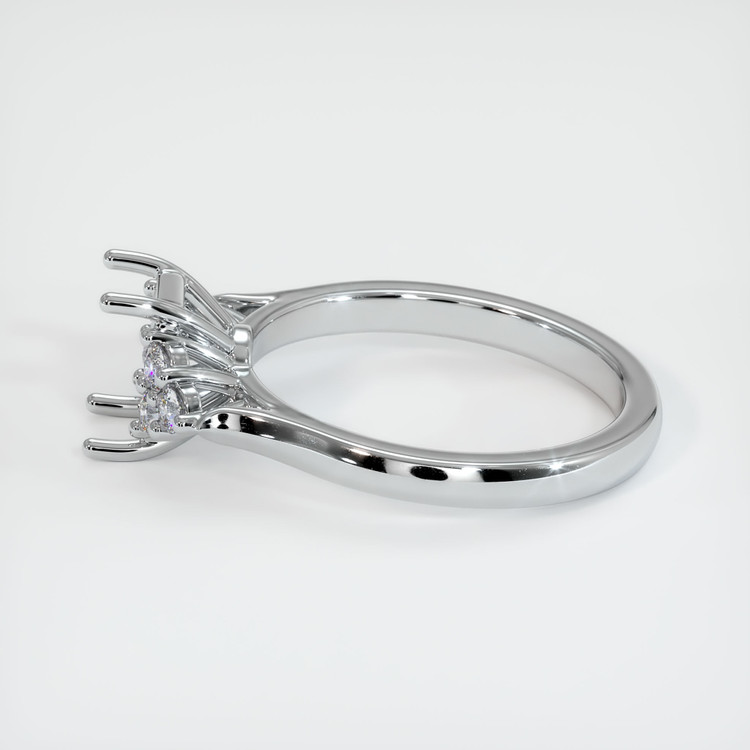 18K White Gold Accent Stones Ring Setting