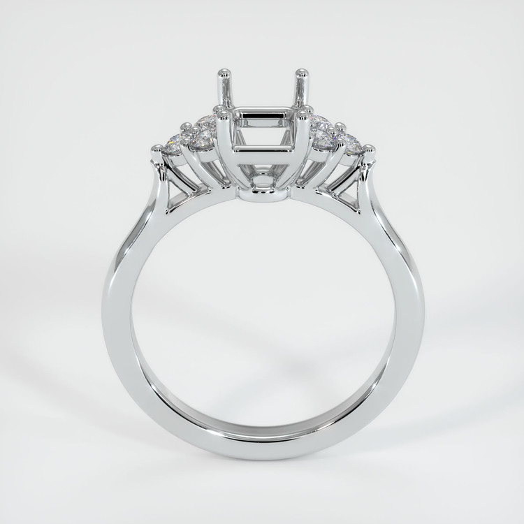 18K White Gold Accent Stones Ring Setting