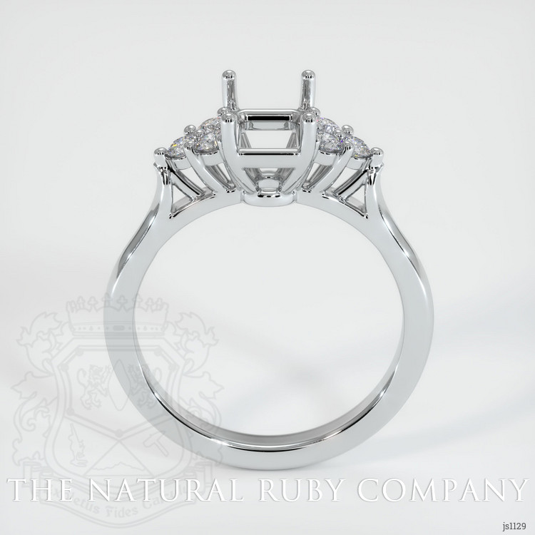 18K White Gold Accent Stones Ring Setting