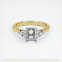 14K White & Yellow Accent Stones Ring Setting Image