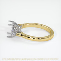 14K White & Yellow Accent Stones Ring Setting Image