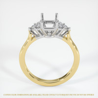 18K White & Yellow Accent Stones Ring Setting Image