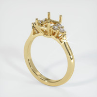 10K Yellow Gold Accent Stones Ring Setting Video