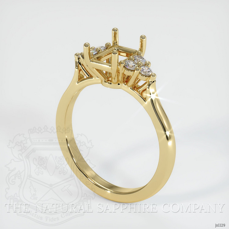 10K Yellow Gold Accent Stones Ring Setting