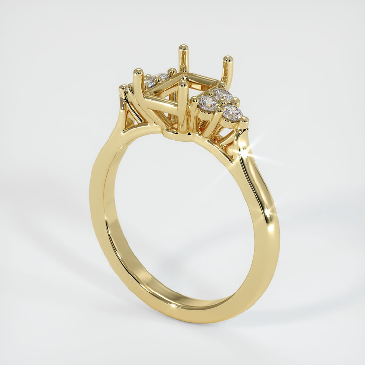 10K Yellow Gold Accent Stones Ring Setting