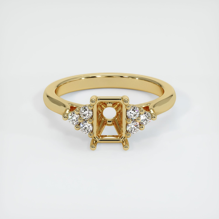 10K Yellow Gold Accent Stones Ring Setting
