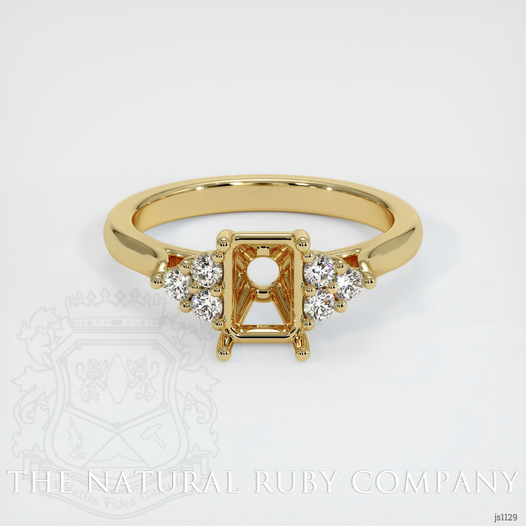 14K Yellow Gold Accent Stones Ring Setting