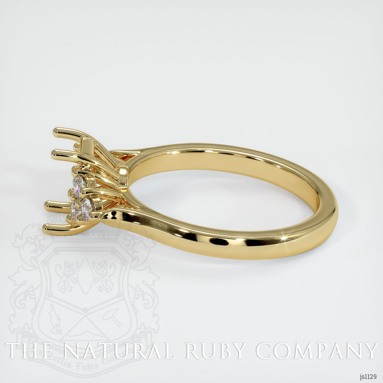 14K Yellow Gold Accent Stones Ring Setting