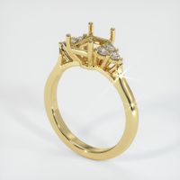 18K Yellow Gold Accent Stones Ring Setting Video